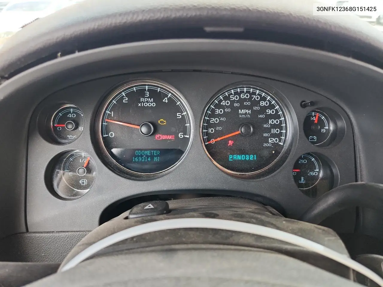 2008 Chevrolet Avalanche K1500 VIN: 3GNFK12368G151425 Lot: 58431035