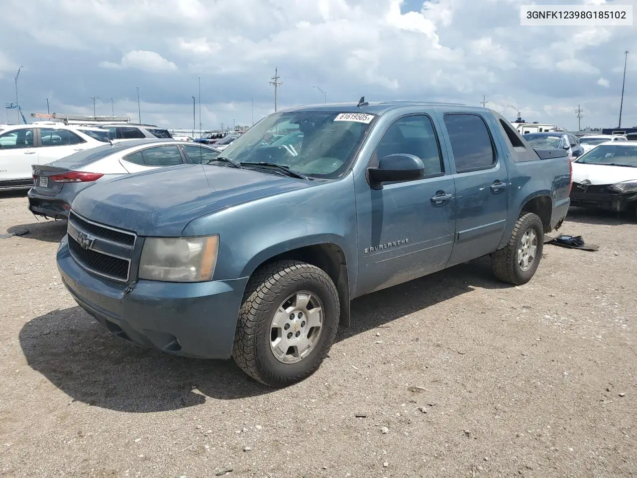 2008 Chevrolet Avalanche K1500 VIN: 3GNFK12398G185102 Lot: 61619505