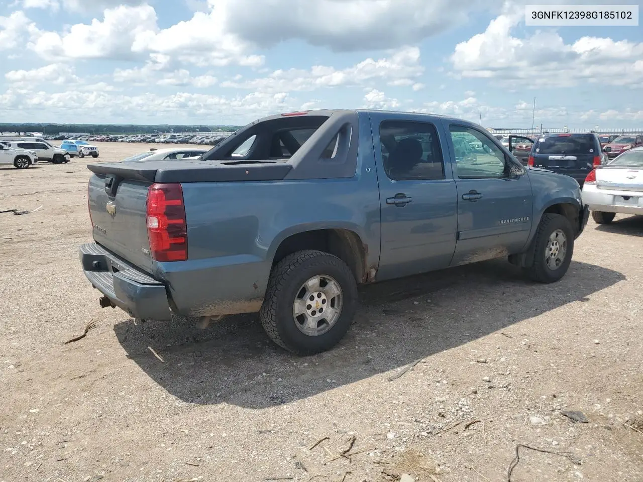 2008 Chevrolet Avalanche K1500 VIN: 3GNFK12398G185102 Lot: 61619505