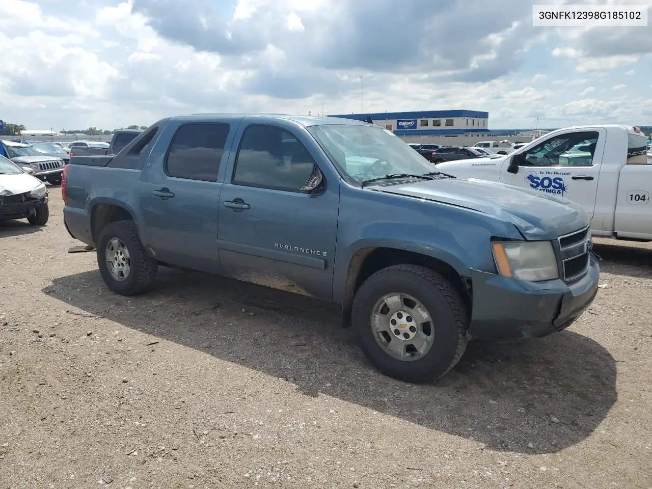 2008 Chevrolet Avalanche K1500 VIN: 3GNFK12398G185102 Lot: 61619505