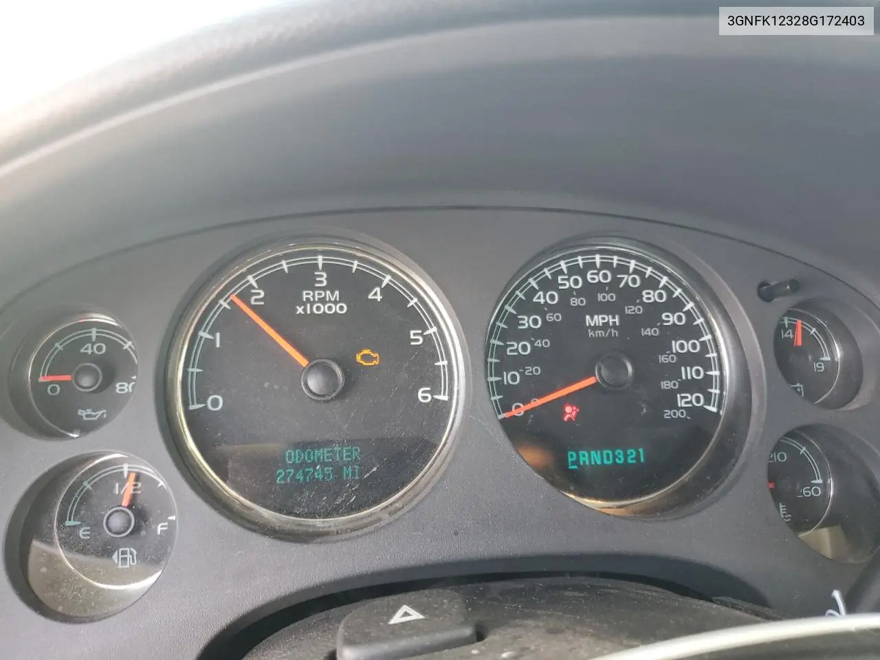 2008 Chevrolet Avalanche K1500 VIN: 3GNFK12328G172403 Lot: 61928195