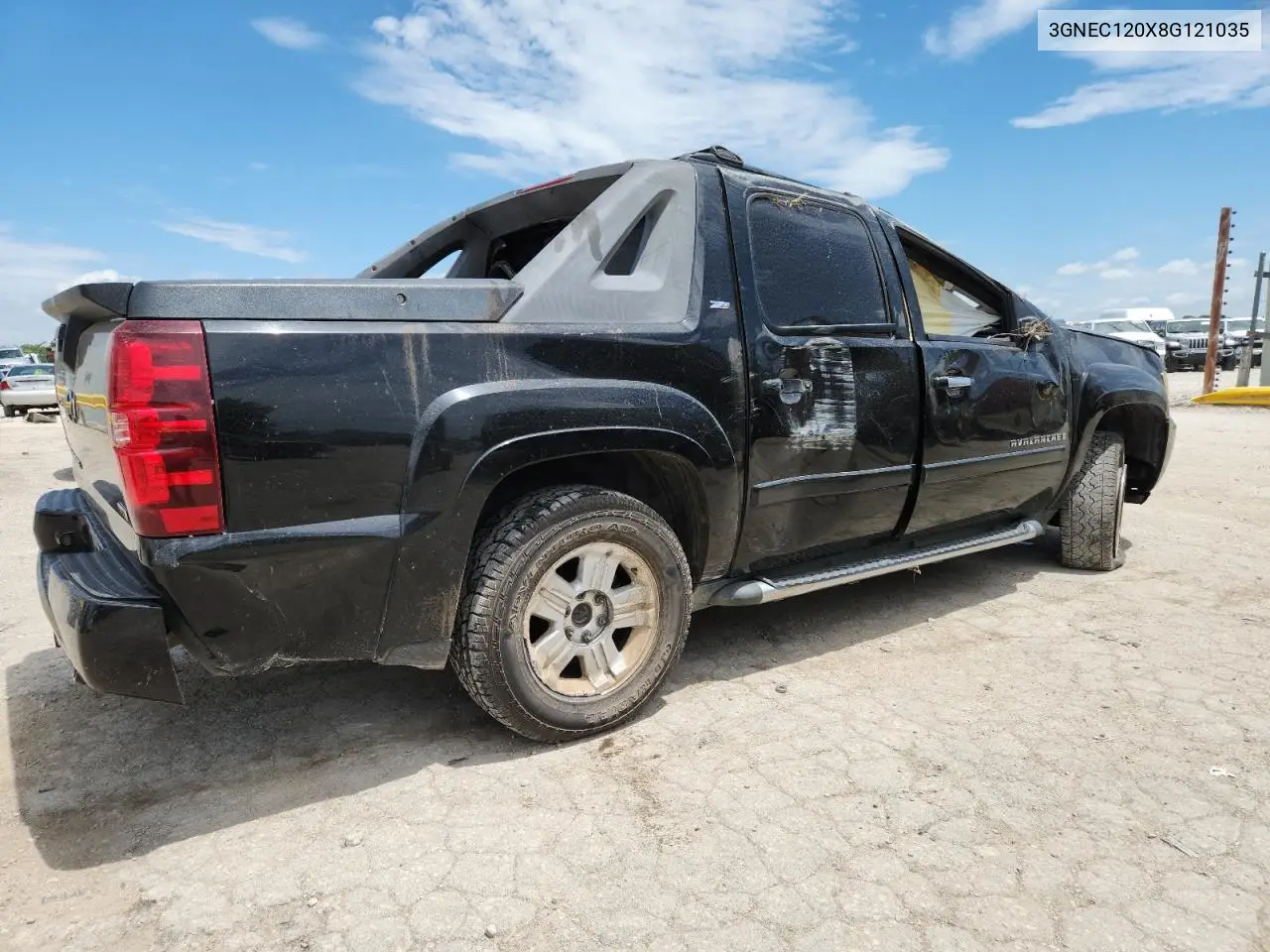 2008 Chevrolet Avalanche C1500 VIN: 3GNEC120X8G121035 Lot: 62077095