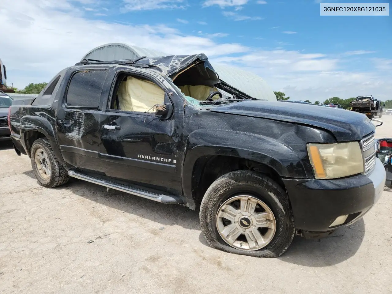 2008 Chevrolet Avalanche C1500 VIN: 3GNEC120X8G121035 Lot: 62077095