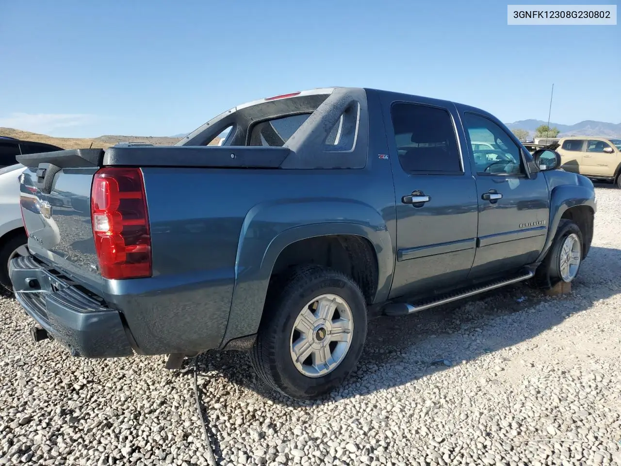 2008 Chevrolet Avalanche K1500 VIN: 3GNFK12308G230802 Lot: 62599685