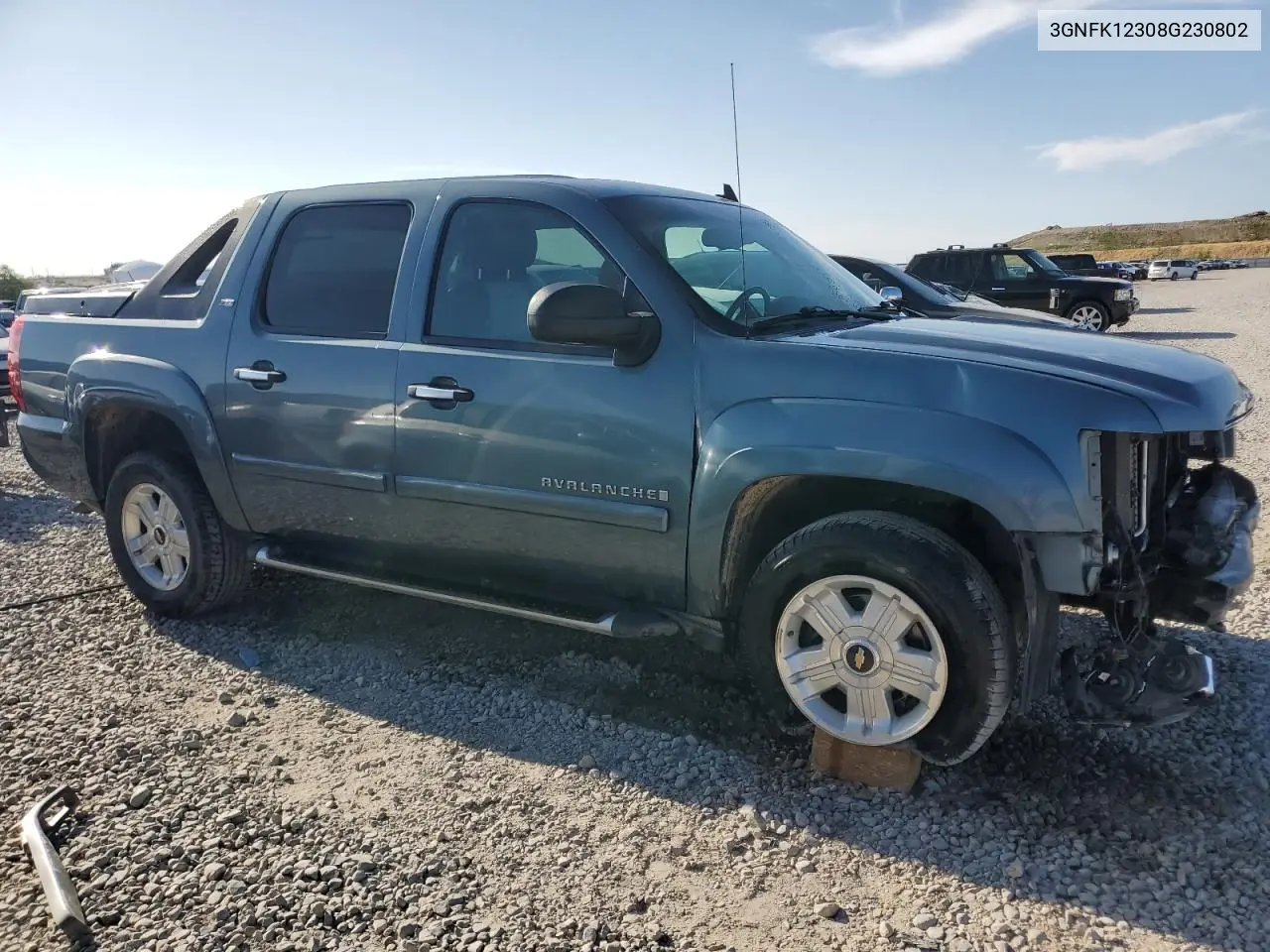 2008 Chevrolet Avalanche K1500 VIN: 3GNFK12308G230802 Lot: 62599685