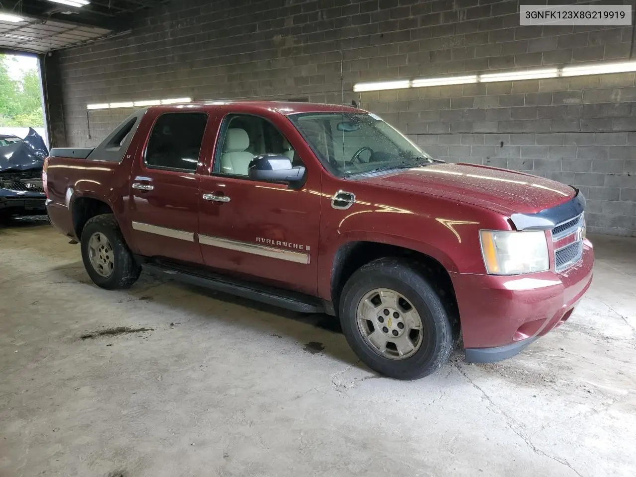 2008 Chevrolet Avalanche K1500 VIN: 3GNFK123X8G219919 Lot: 62934495