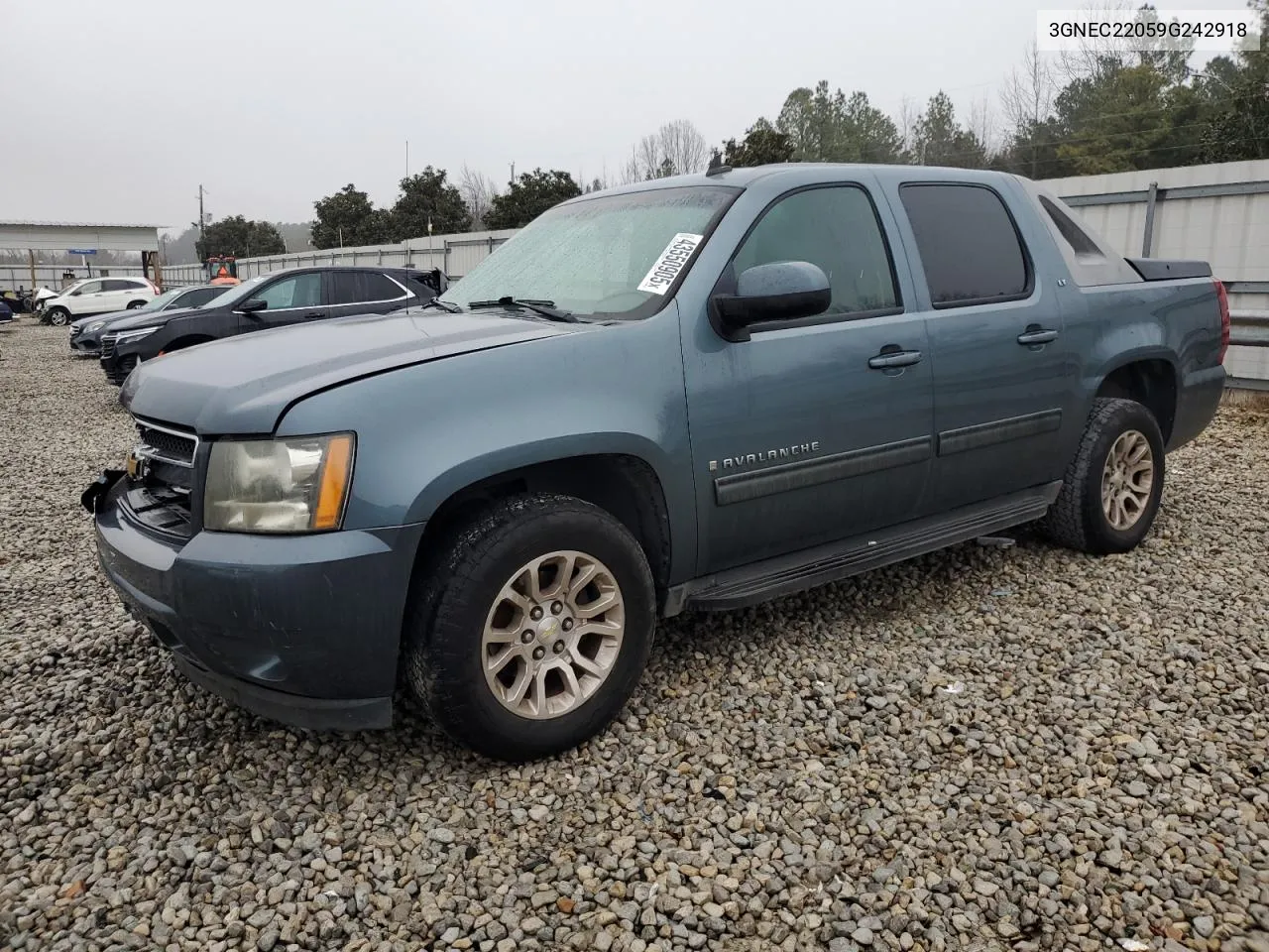 2009 Chevrolet Avalanche C1500 Lt VIN: 3GNEC22059G242918 Lot: 43550905