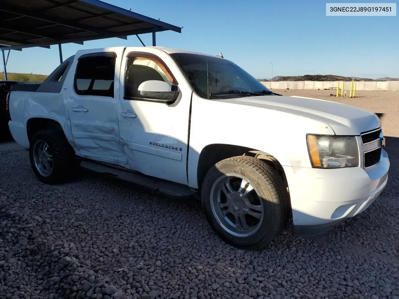 2009 Chevrolet Avalanche C1500 Lt VIN: 3GNEC22J89G197451 Lot: 47567175