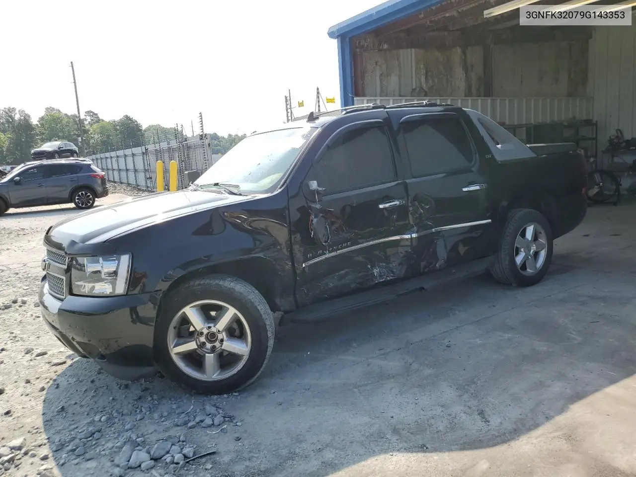 2009 Chevrolet Avalanche K1500 Ltz VIN: 3GNFK32079G143353 Lot: 62463615