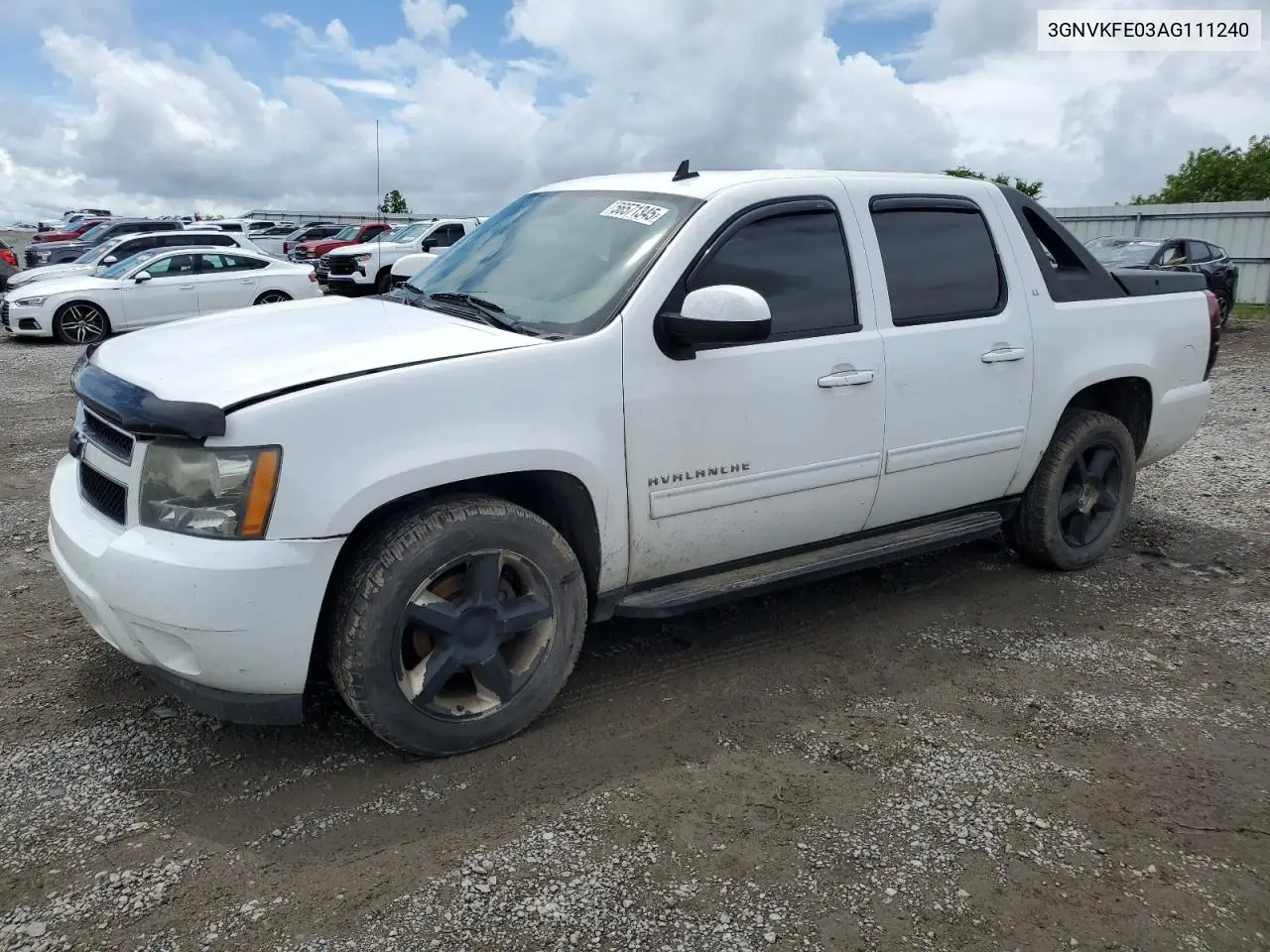 2010 Chevrolet Avalanche Lt VIN: 3GNVKFE03AG111240 Lot: 56571345
