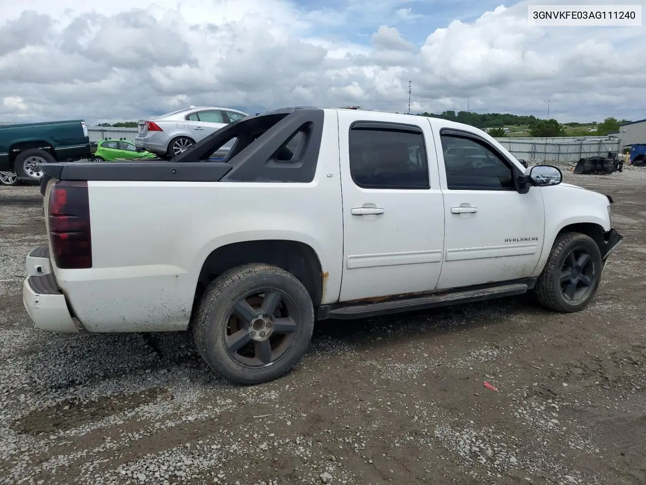 2010 Chevrolet Avalanche Lt VIN: 3GNVKFE03AG111240 Lot: 56571345