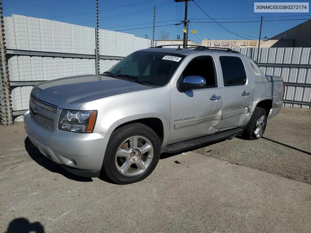 2011 Chevrolet Avalanche Ls VIN: 3GNMCEE03BG272174 Lot: 41532215