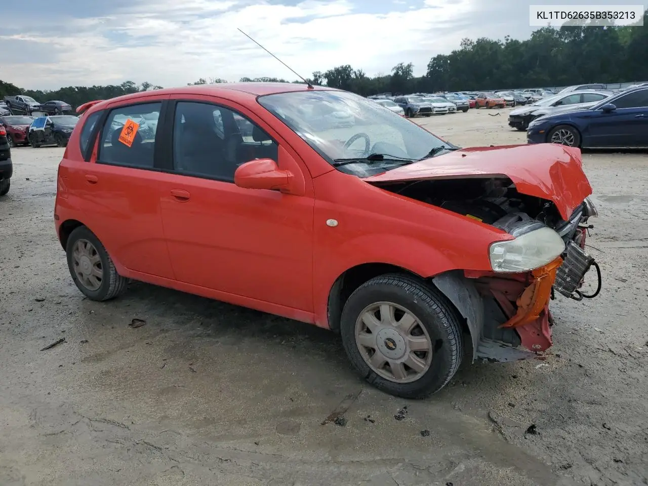 2005 Chevrolet Aveo Base VIN: KL1TD62635B353213 Lot: 65935865