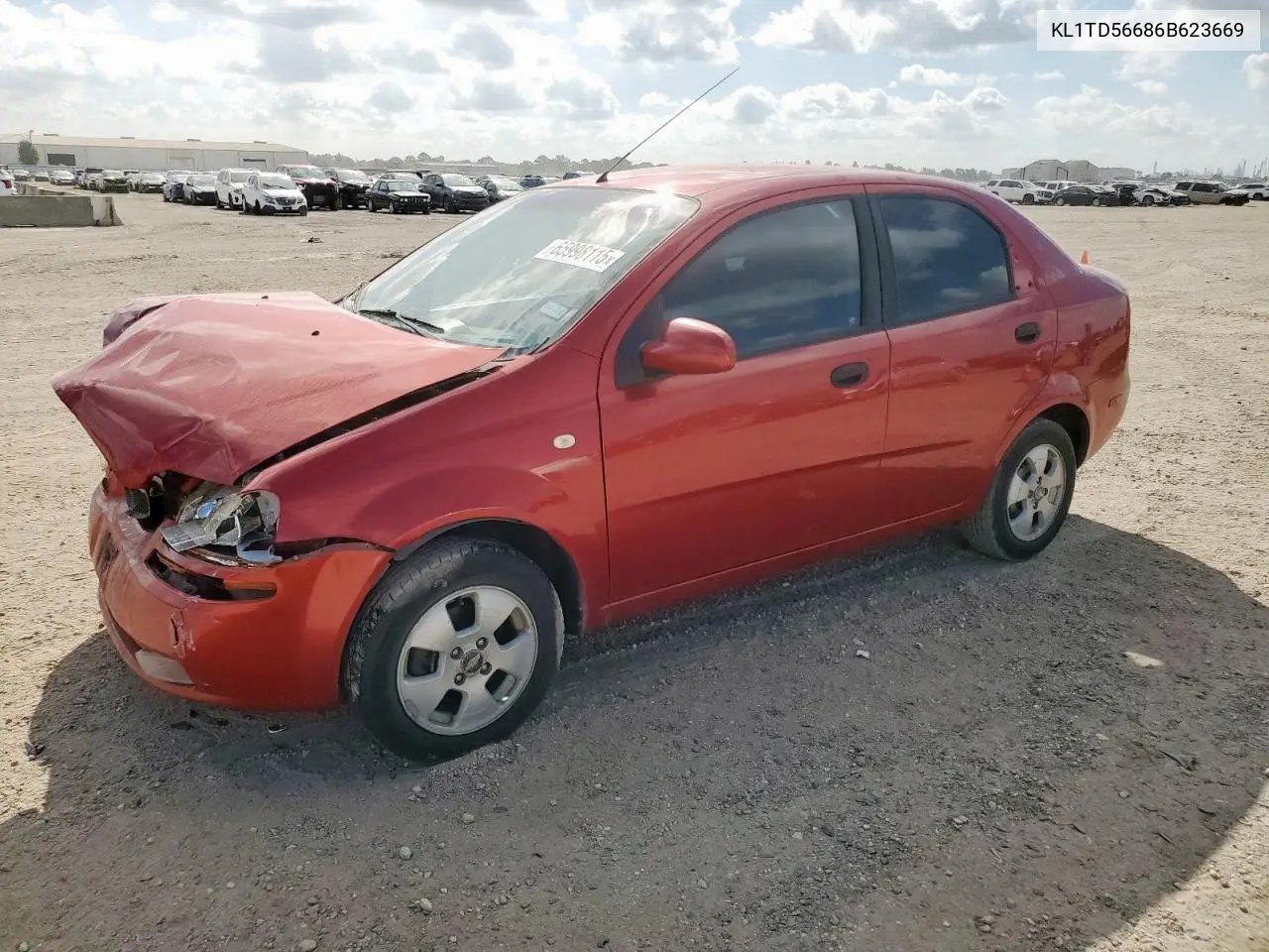 2006 Chevrolet Aveo Base VIN: KL1TD56686B623669 Lot: 65998115