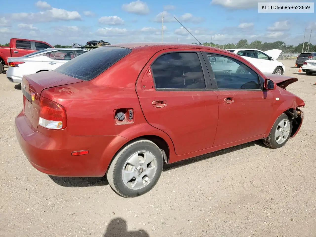 2006 Chevrolet Aveo Base VIN: KL1TD56686B623669 Lot: 65998115