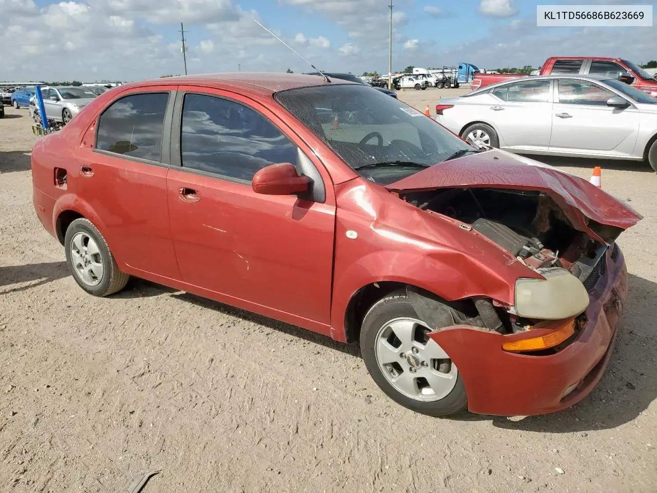 2006 Chevrolet Aveo Base VIN: KL1TD56686B623669 Lot: 65998115
