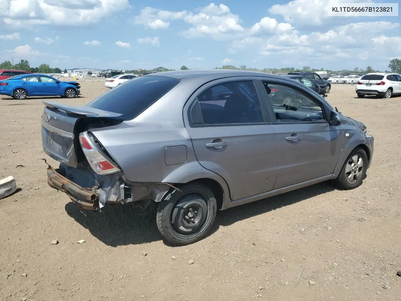 2007 Chevrolet Aveo Base VIN: KL1TD56667B123821 Lot: 63122255