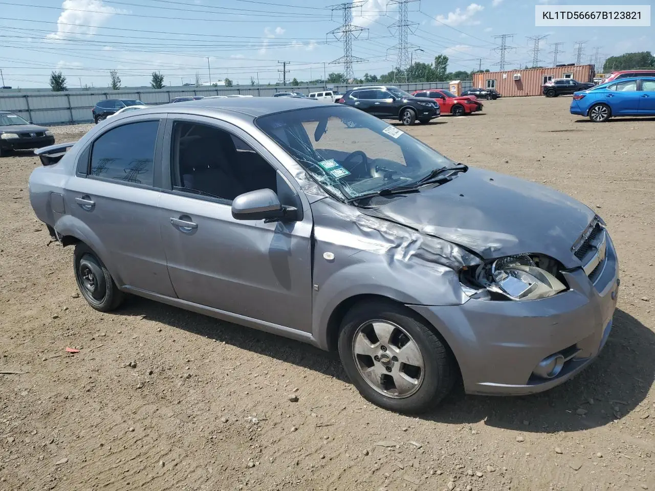 2007 Chevrolet Aveo Base VIN: KL1TD56667B123821 Lot: 63122255