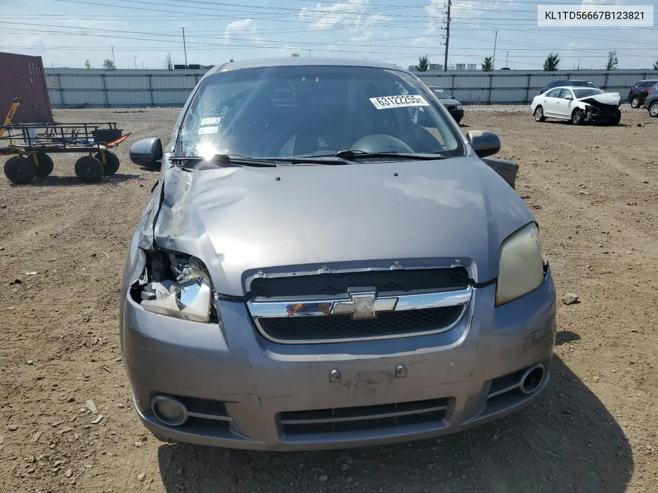 2007 Chevrolet Aveo Base VIN: KL1TD56667B123821 Lot: 63122255