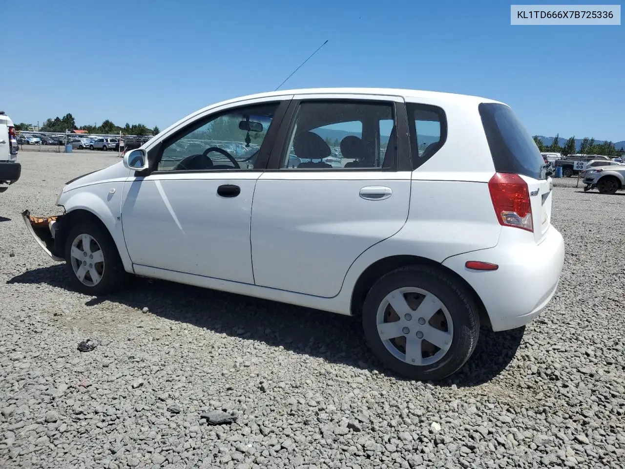 2007 Chevrolet Aveo Base VIN: KL1TD666X7B725336 Lot: 63699535
