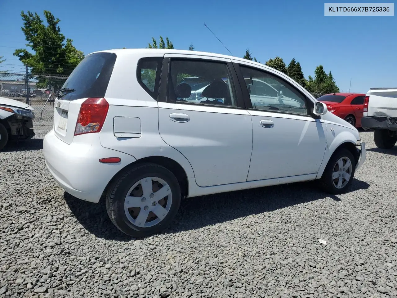 2007 Chevrolet Aveo Base VIN: KL1TD666X7B725336 Lot: 63699535