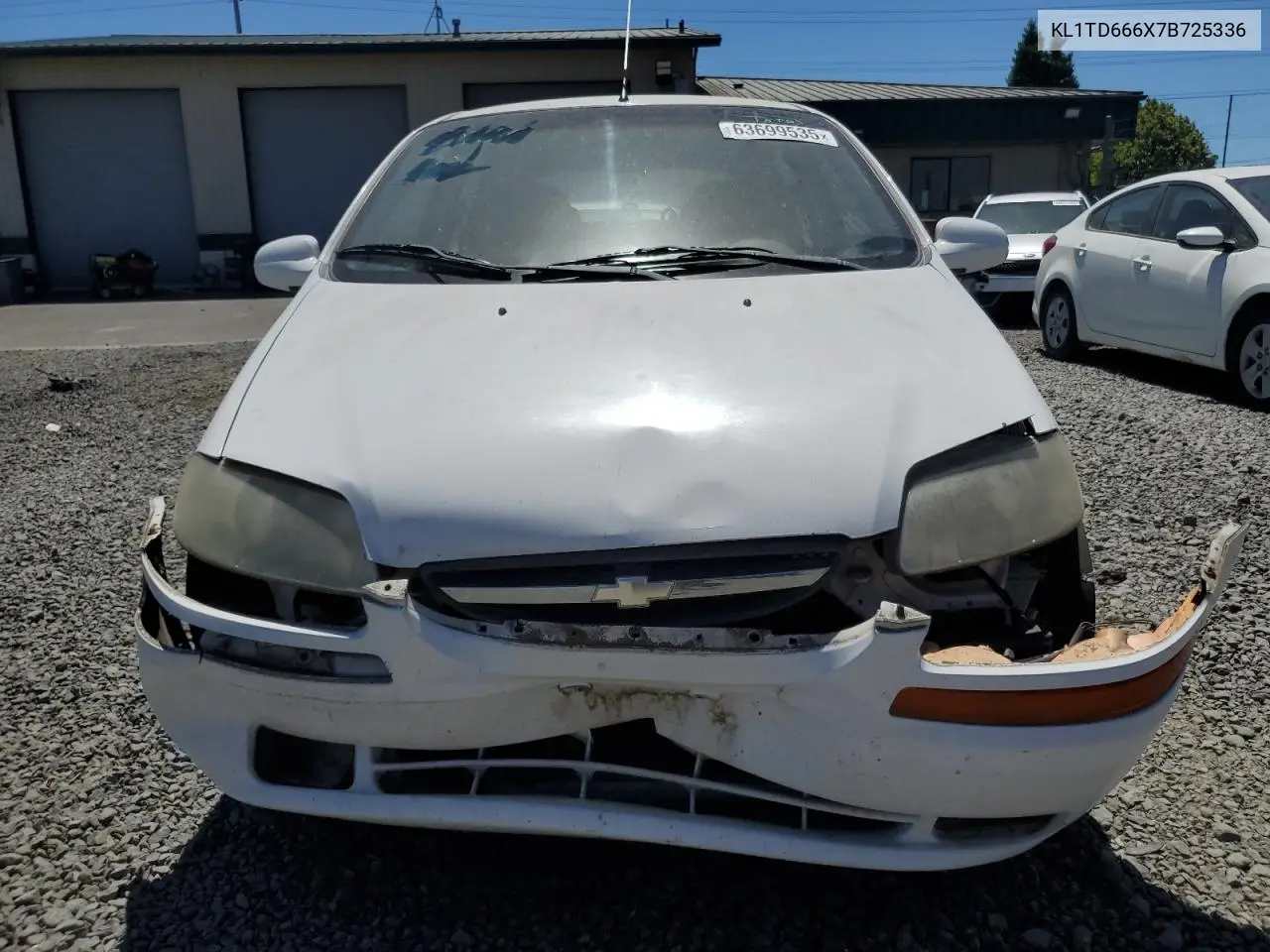 2007 Chevrolet Aveo Base VIN: KL1TD666X7B725336 Lot: 63699535