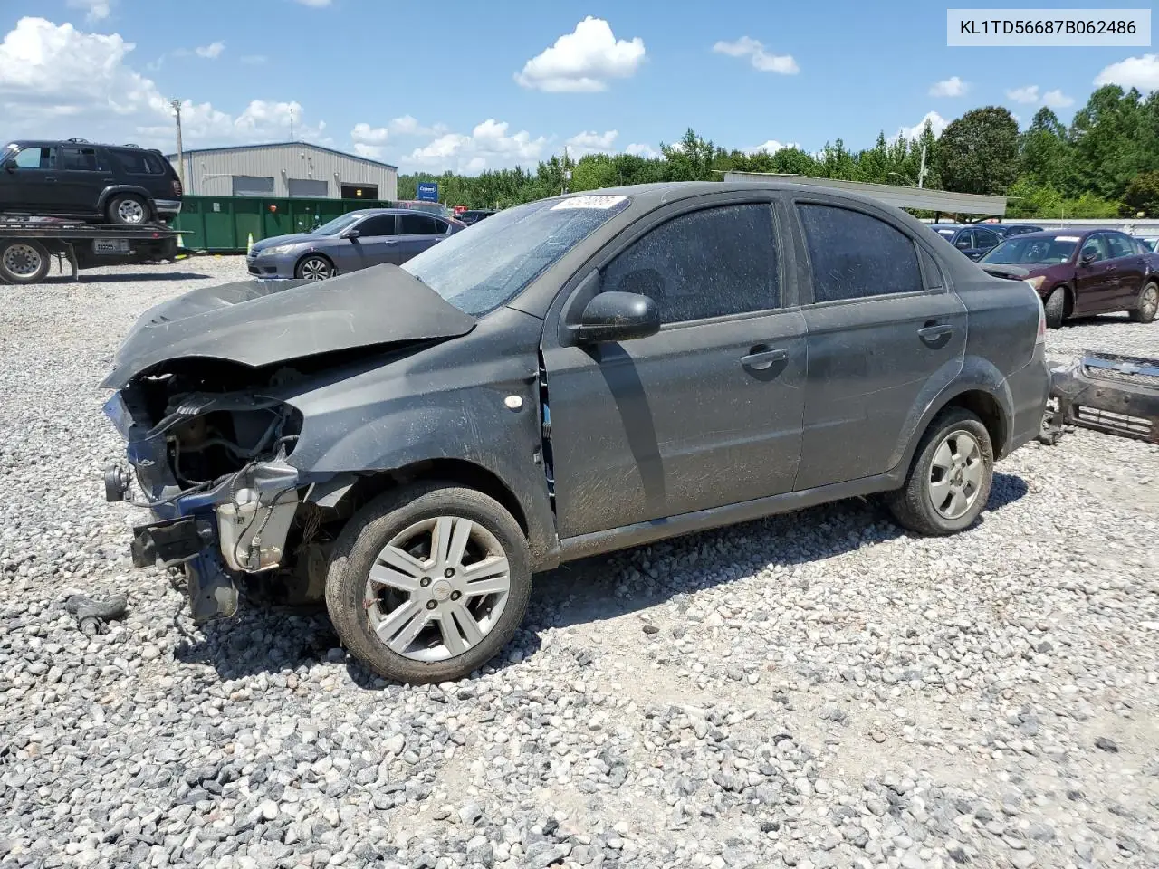 2007 Chevrolet Aveo Base VIN: KL1TD56687B062486 Lot: 64524895