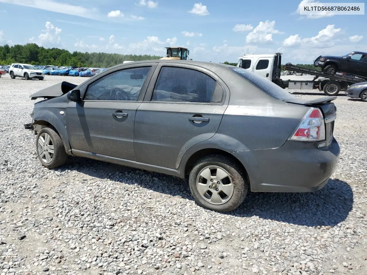 2007 Chevrolet Aveo Base VIN: KL1TD56687B062486 Lot: 64524895