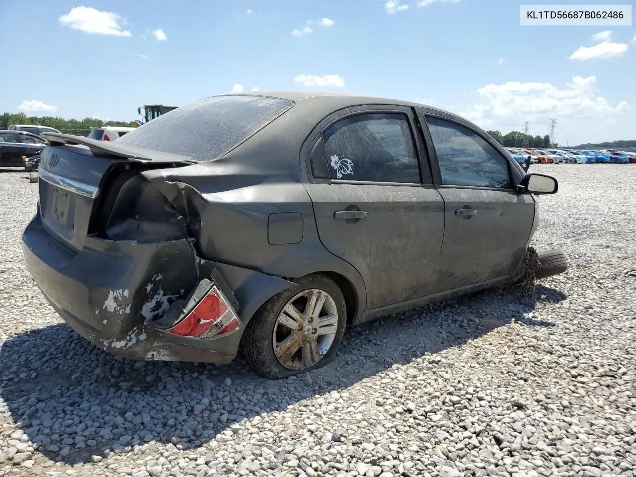 2007 Chevrolet Aveo Base VIN: KL1TD56687B062486 Lot: 64524895