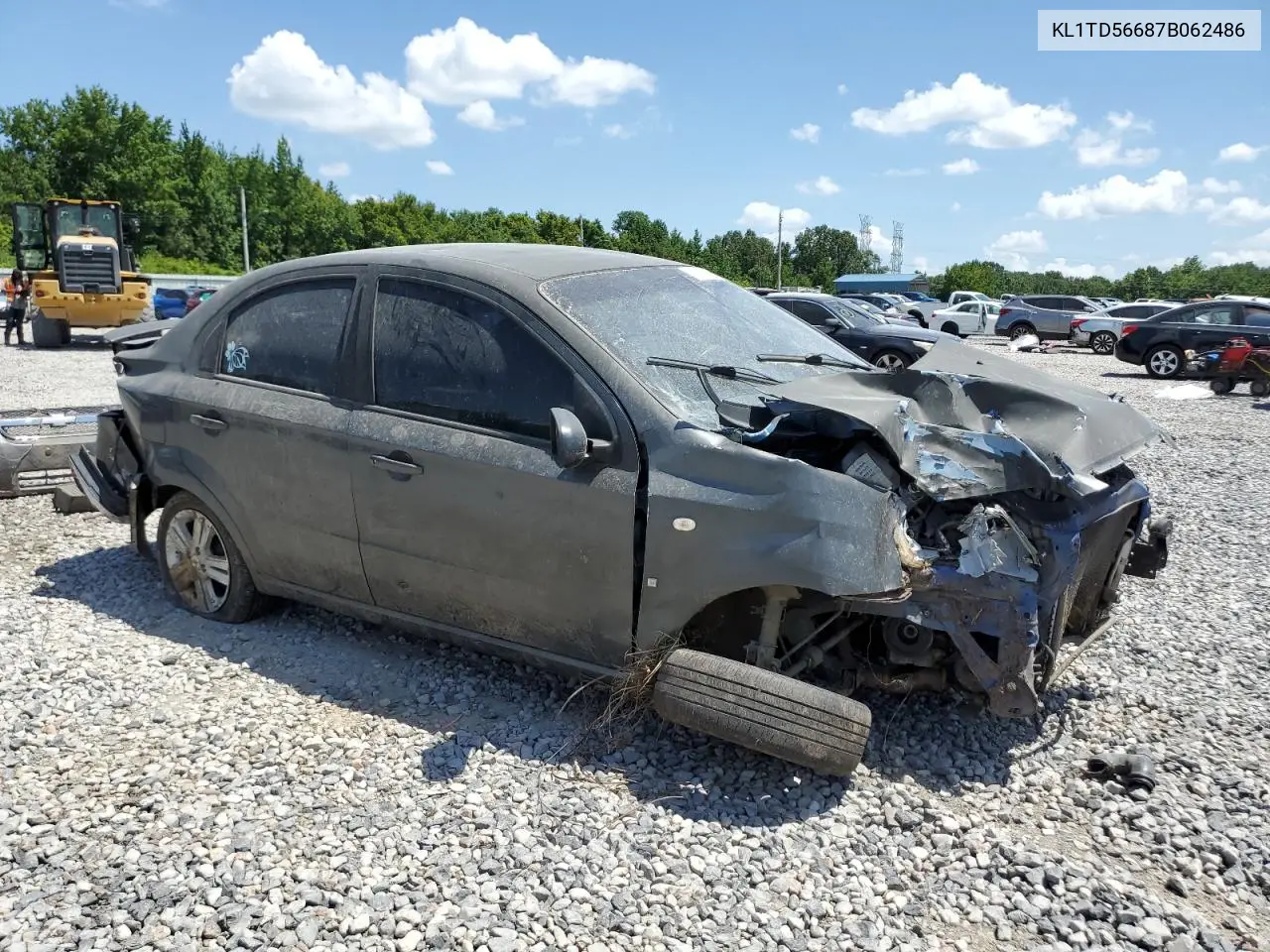 2007 Chevrolet Aveo Base VIN: KL1TD56687B062486 Lot: 64524895
