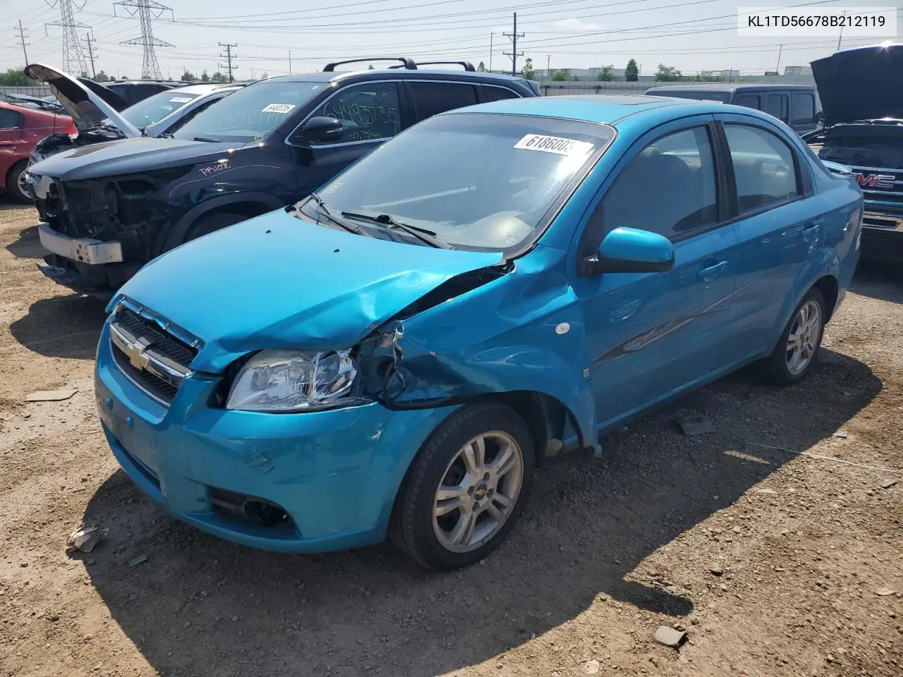 2008 Chevrolet Aveo Base VIN: KL1TD56678B212119 Lot: 61860035