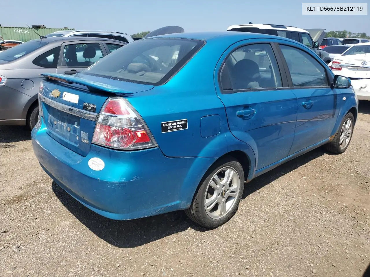 2008 Chevrolet Aveo Base VIN: KL1TD56678B212119 Lot: 61860035