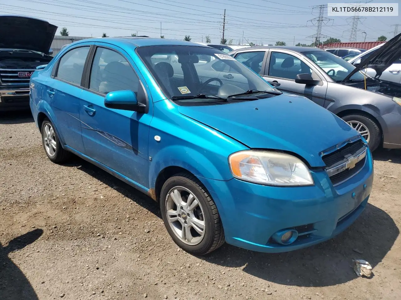 2008 Chevrolet Aveo Base VIN: KL1TD56678B212119 Lot: 61860035