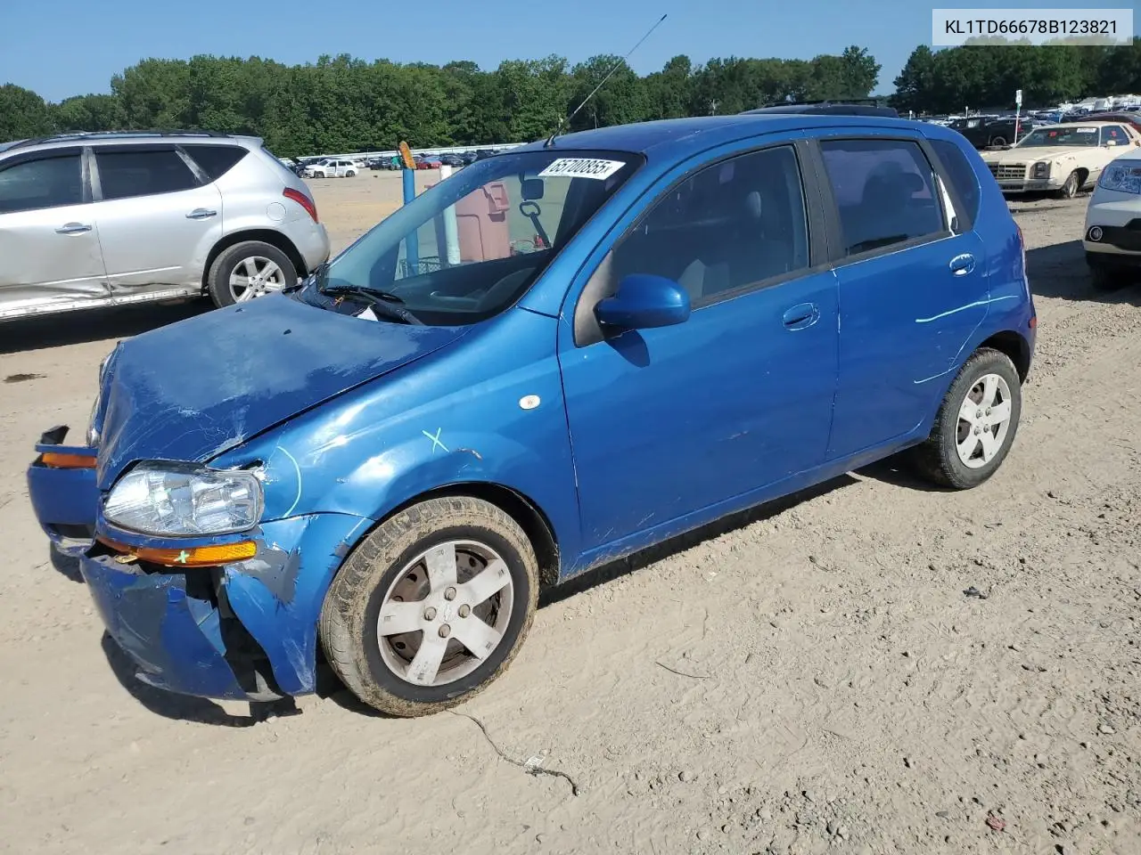 2008 Chevrolet Aveo Base VIN: KL1TD66678B123821 Lot: 65700855