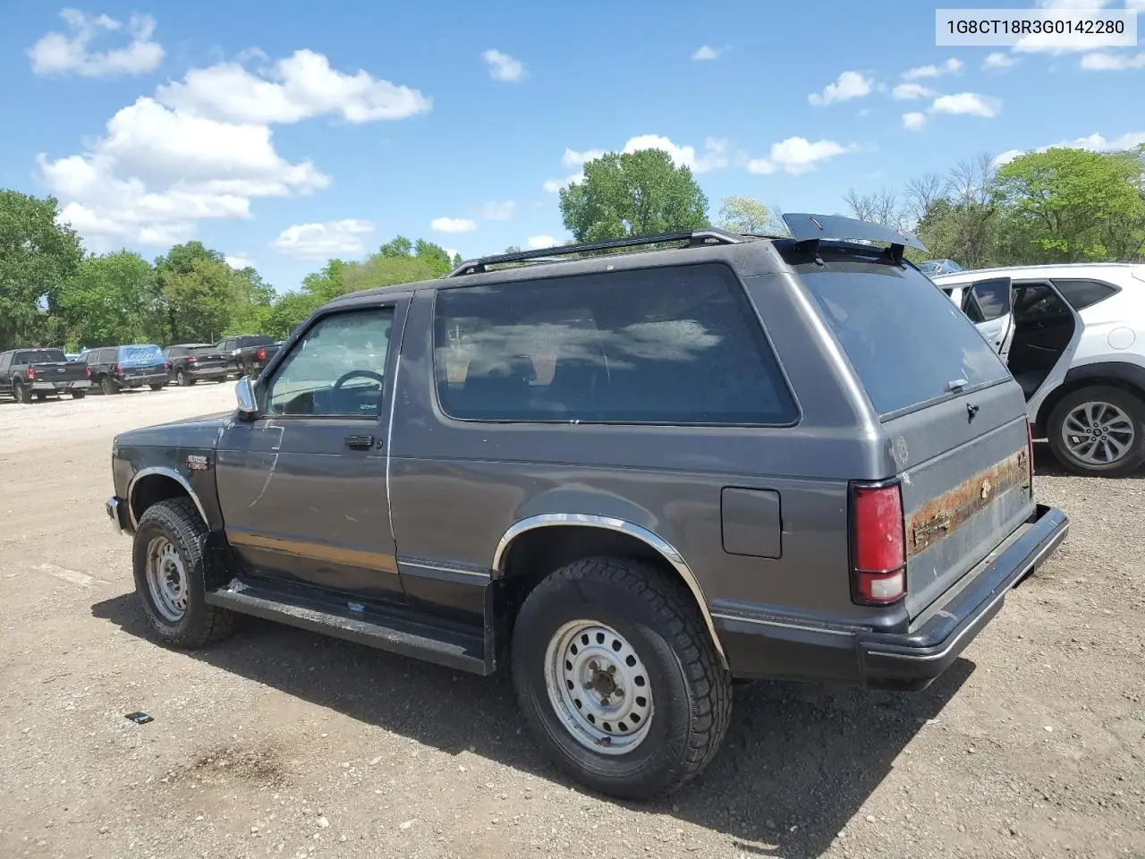 1986 Chevrolet Blazer S10 VIN: 1G8CT18R3G0142280 Lot: 57098885