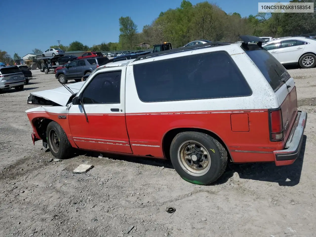 1989 Chevrolet Blazer S10 VIN: 1GNCS18Z6K8158354 Lot: 52428495
