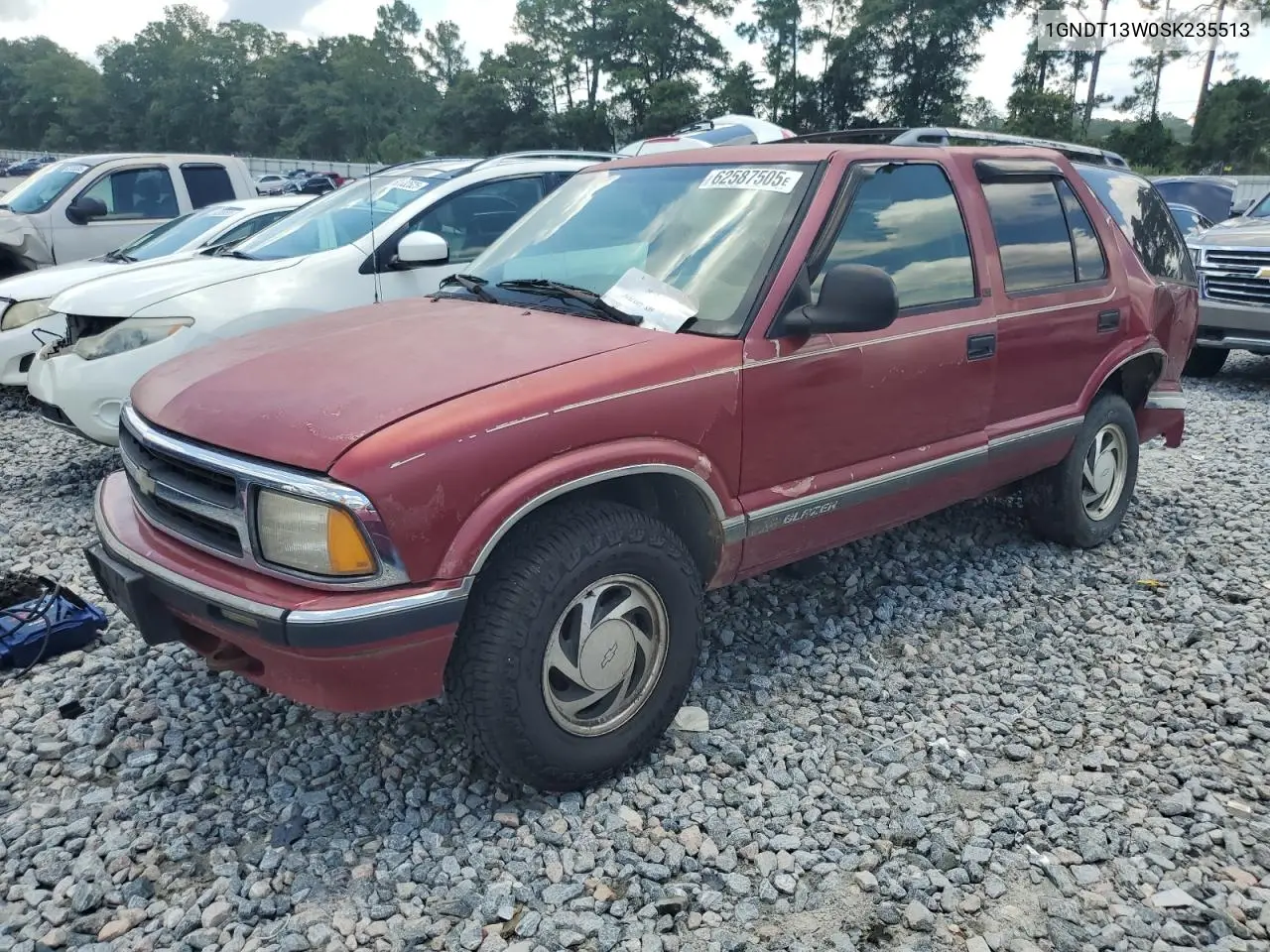 1995 Chevrolet Blazer VIN: 1GNDT13W0SK235513 Lot: 62587505