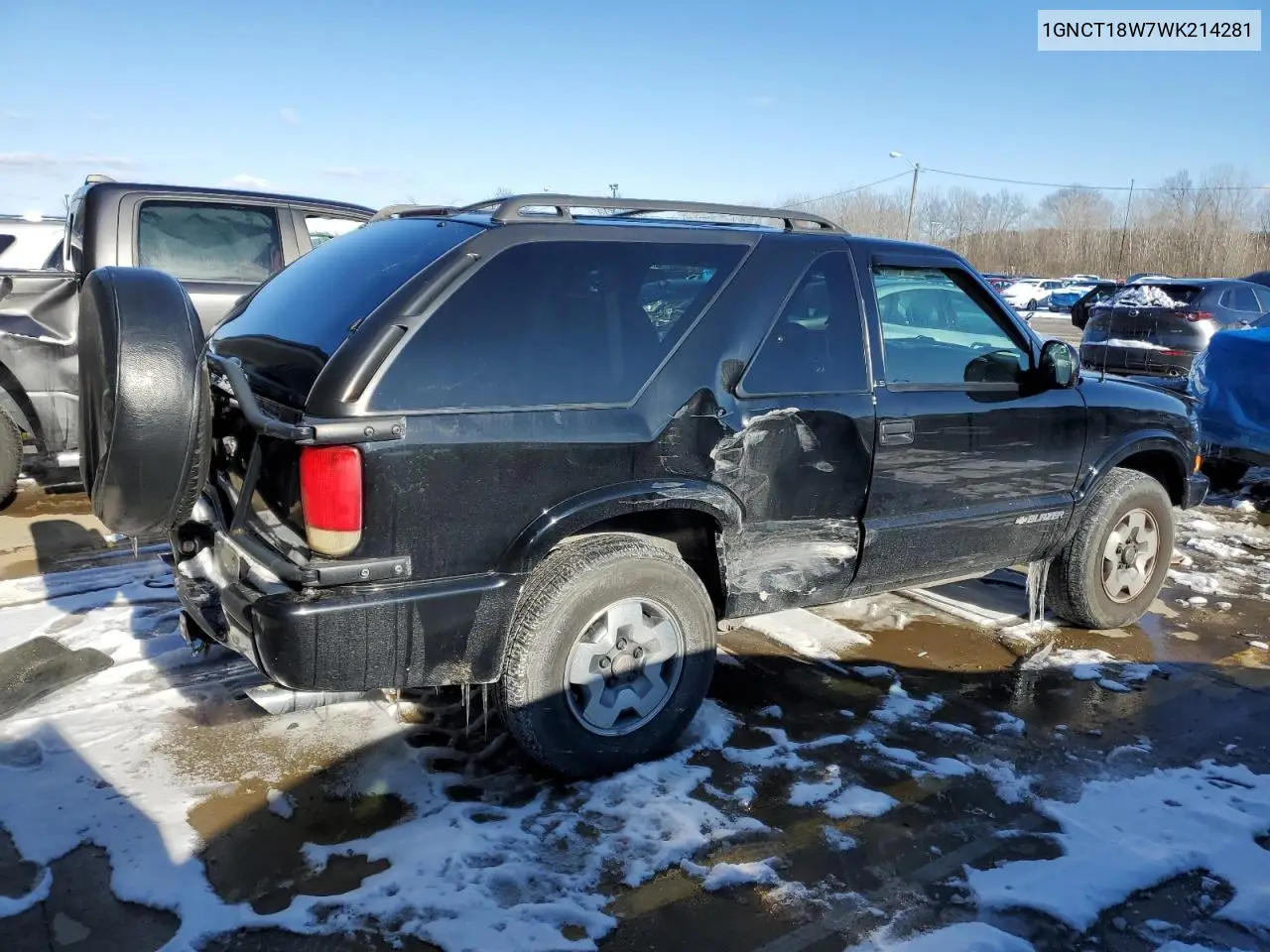 1998 Chevrolet Blazer VIN: 1GNCT18W7WK214281 Lot: 45454165