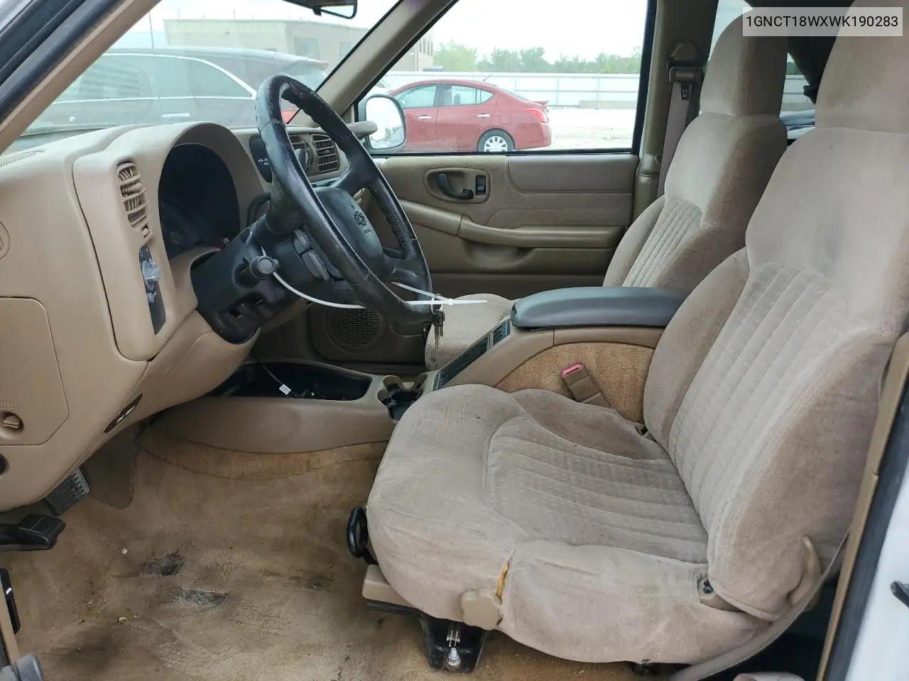 1998 Chevrolet Blazer VIN: 1GNCT18WXWK190283 Lot: 55509465