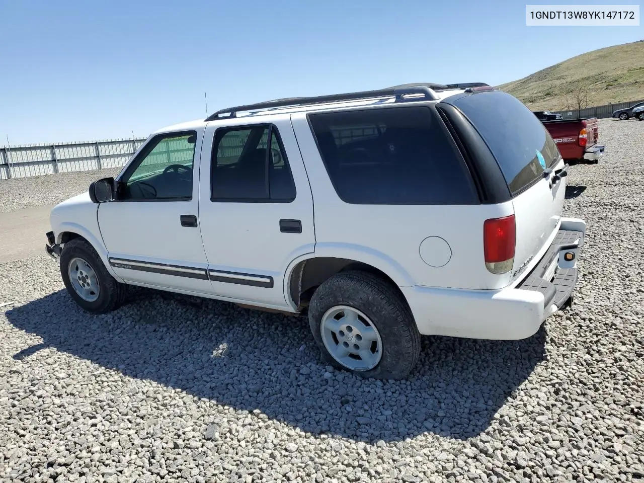 2000 Chevrolet Blazer VIN: 1GNDT13W8YK147172 Lot: 55342445