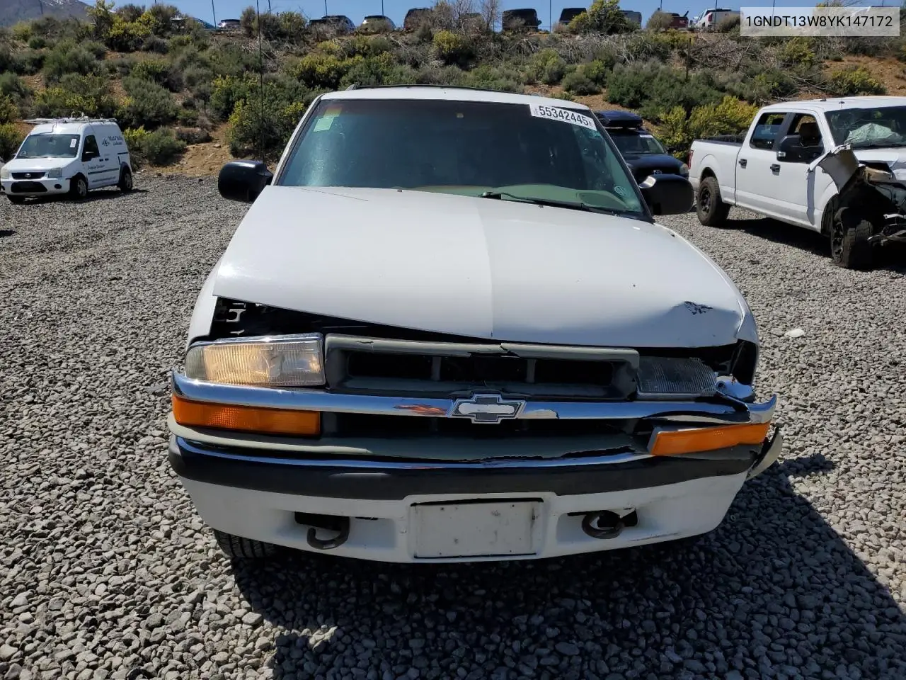 2000 Chevrolet Blazer VIN: 1GNDT13W8YK147172 Lot: 55342445