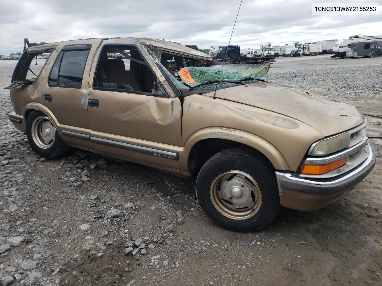 2000 Chevrolet Blazer VIN: 1GNCS13W6Y2155253 Lot: 55951095
