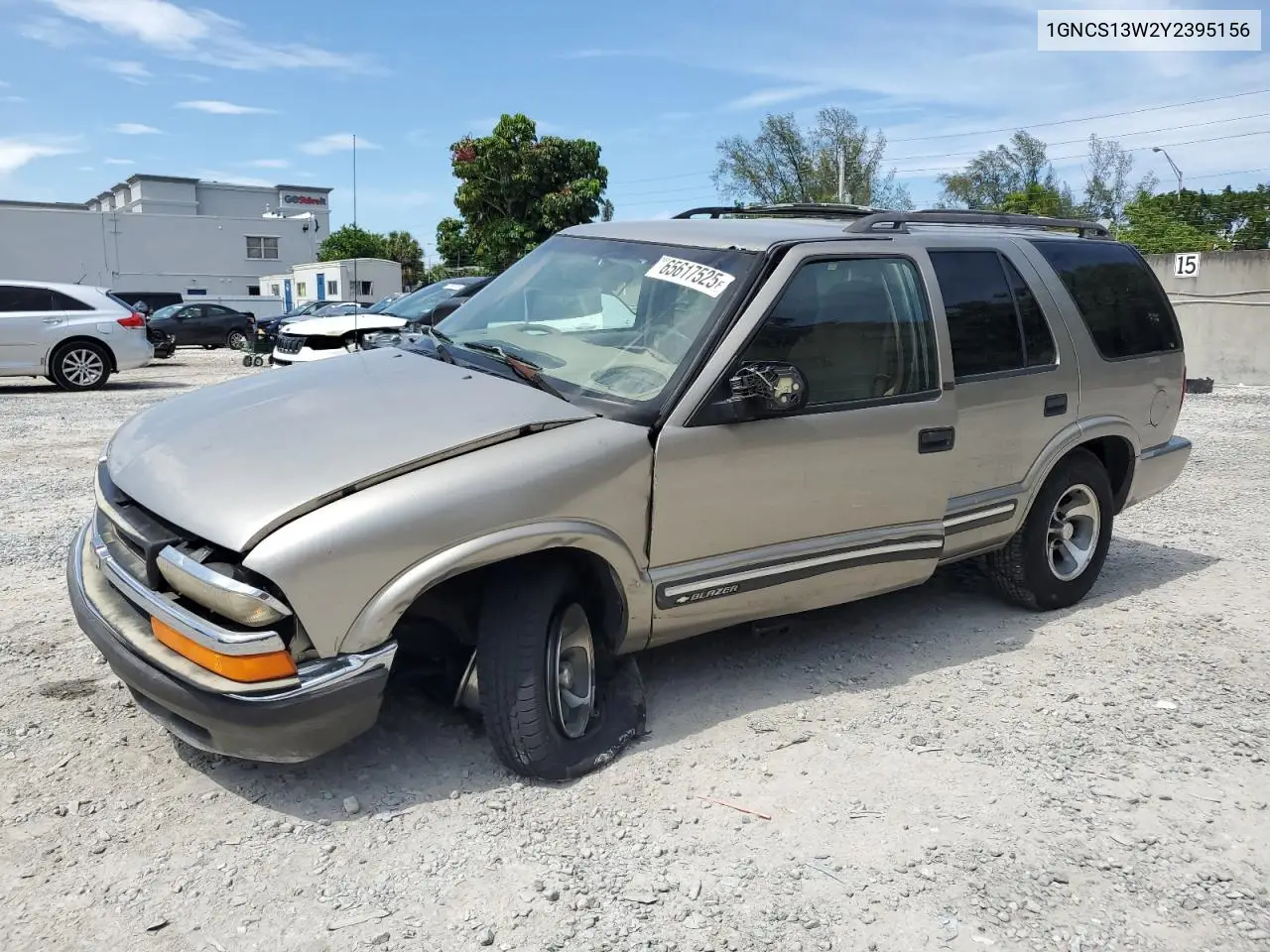 2000 Chevrolet Blazer VIN: 1GNCS13W2Y2395156 Lot: 65617525
