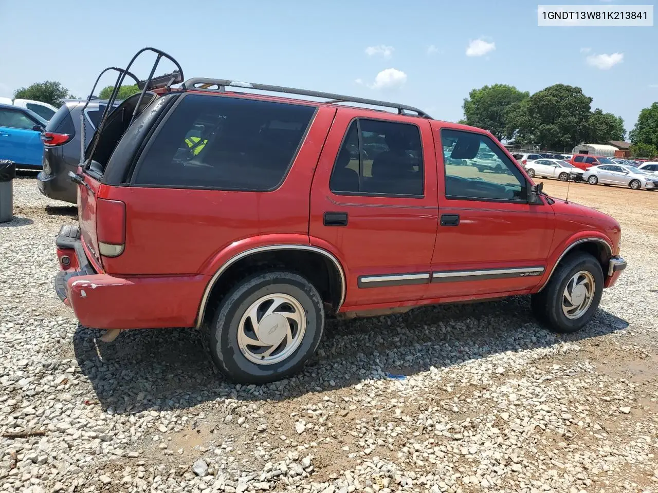 2001 Chevrolet Blazer VIN: 1GNDT13W81K213841 Lot: 60416045