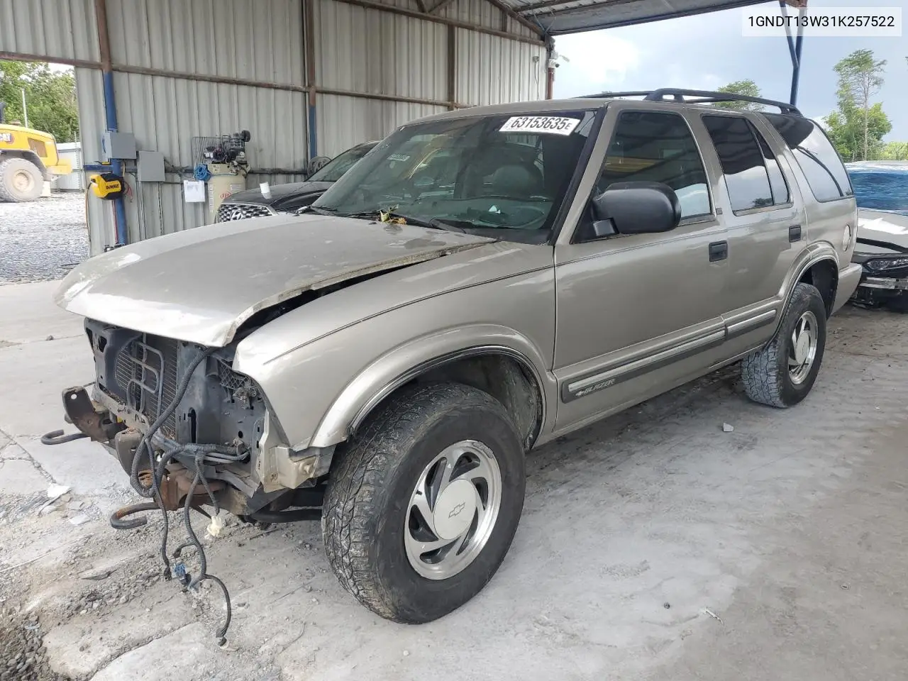 2001 Chevrolet Blazer VIN: 1GNDT13W31K257522 Lot: 63153635