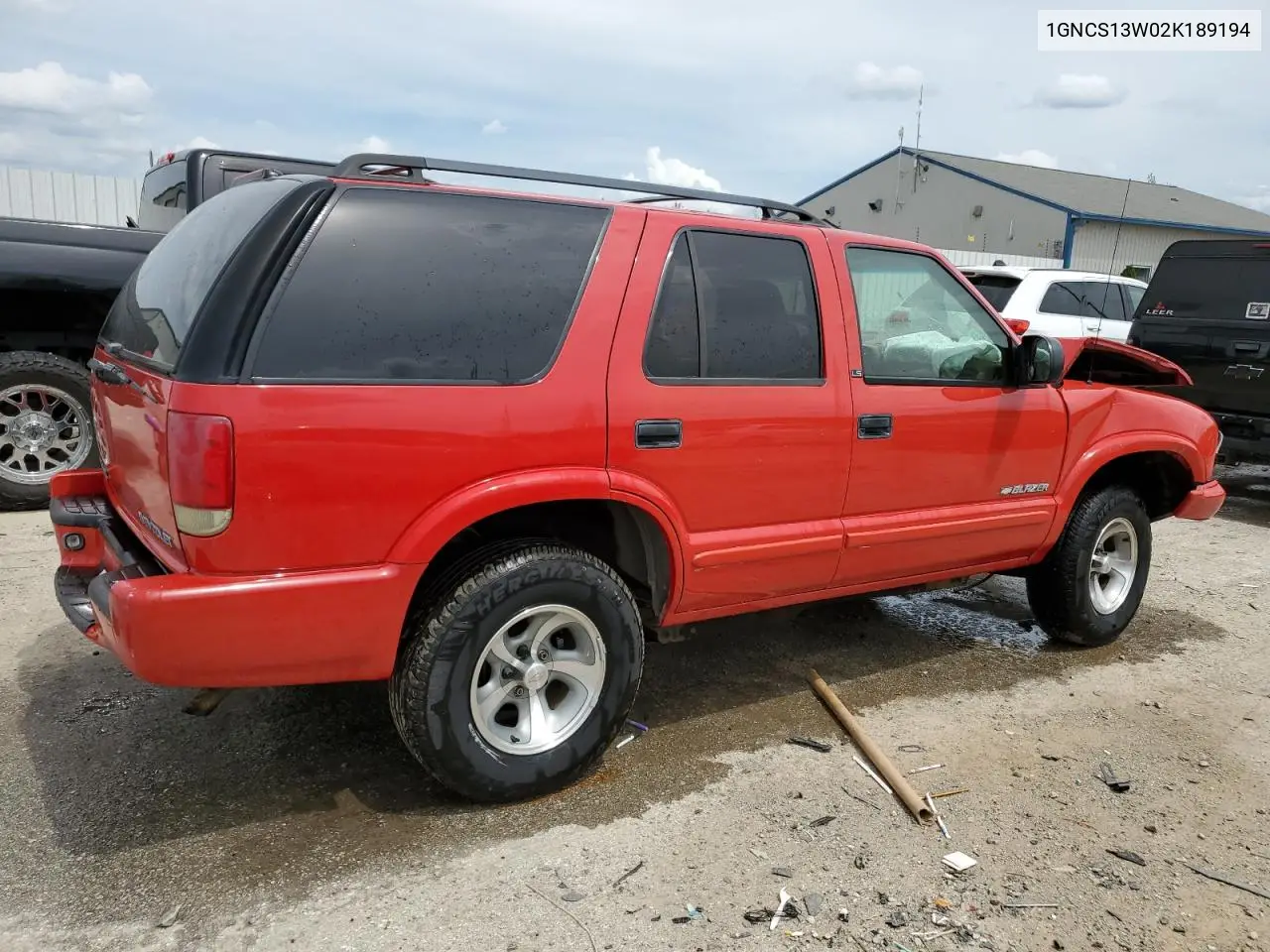 2002 Chevrolet Blazer VIN: 1GNCS13W02K189194 Lot: 54420715