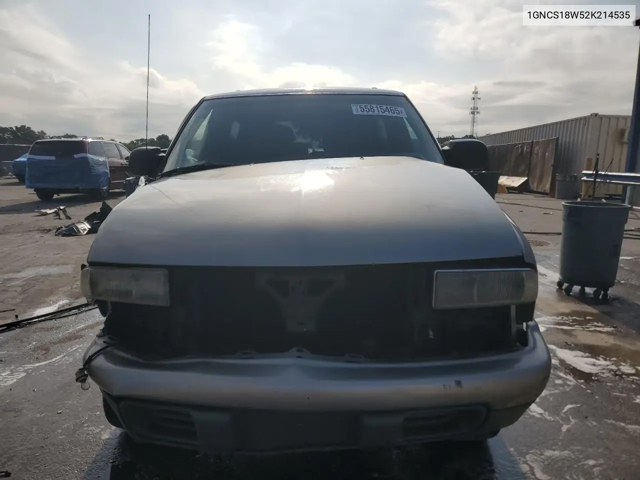 2002 Chevrolet Blazer VIN: 1GNCS18W52K214535 Lot: 55815465