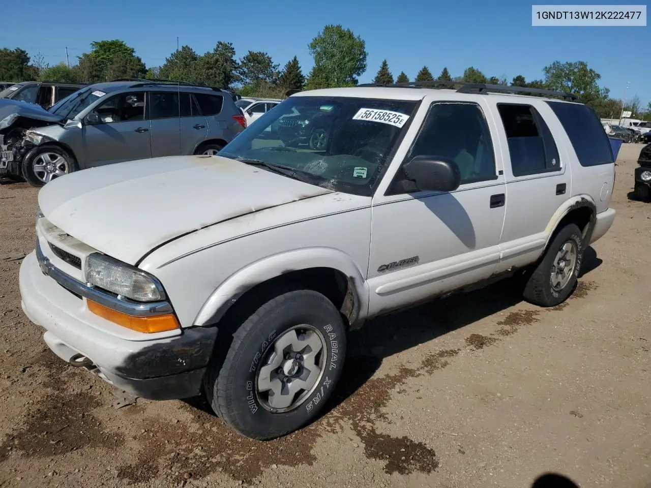 2002 Chevrolet Blazer VIN: 1GNDT13W12K222477 Lot: 56158525