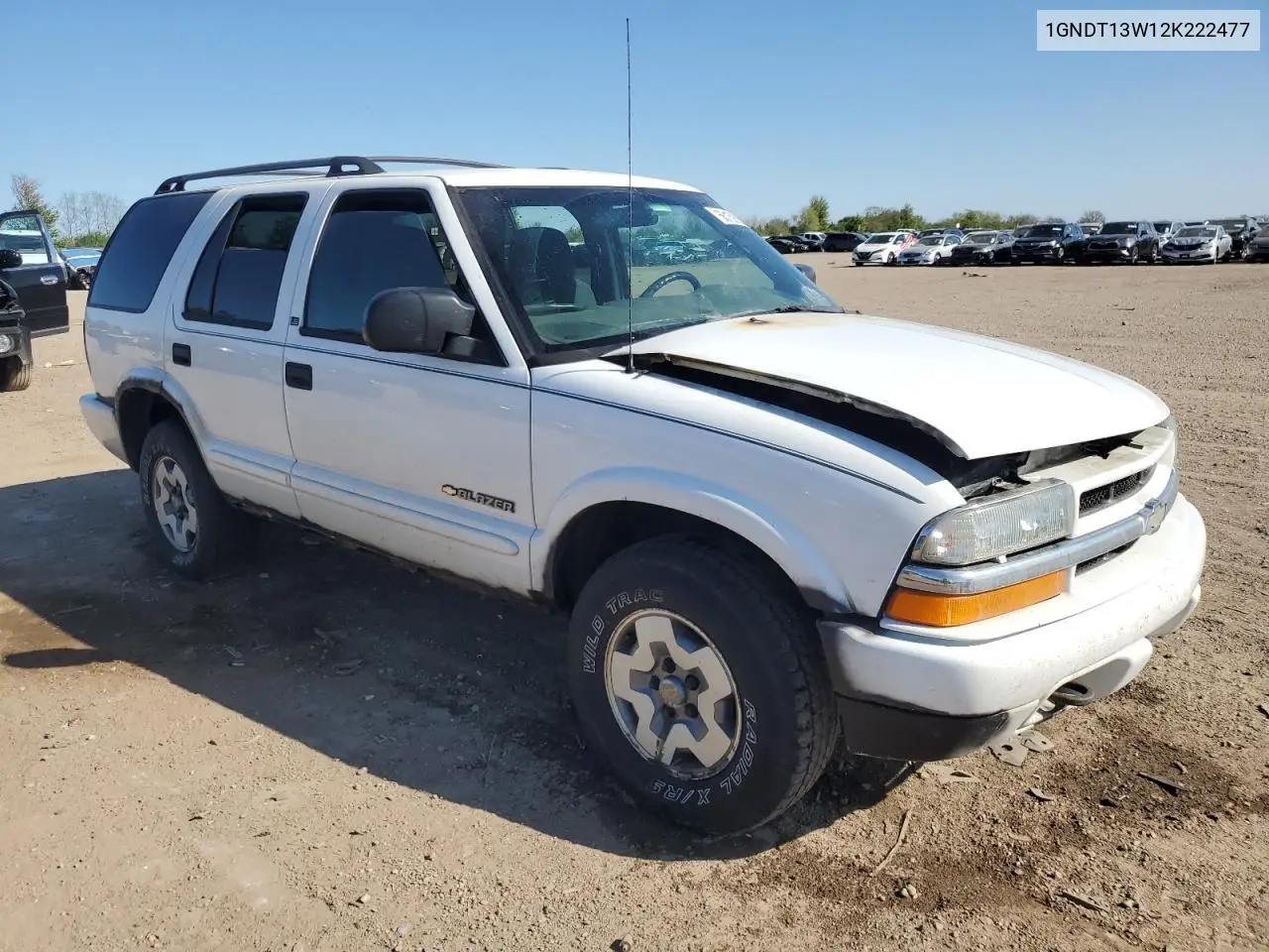 2002 Chevrolet Blazer VIN: 1GNDT13W12K222477 Lot: 56158525