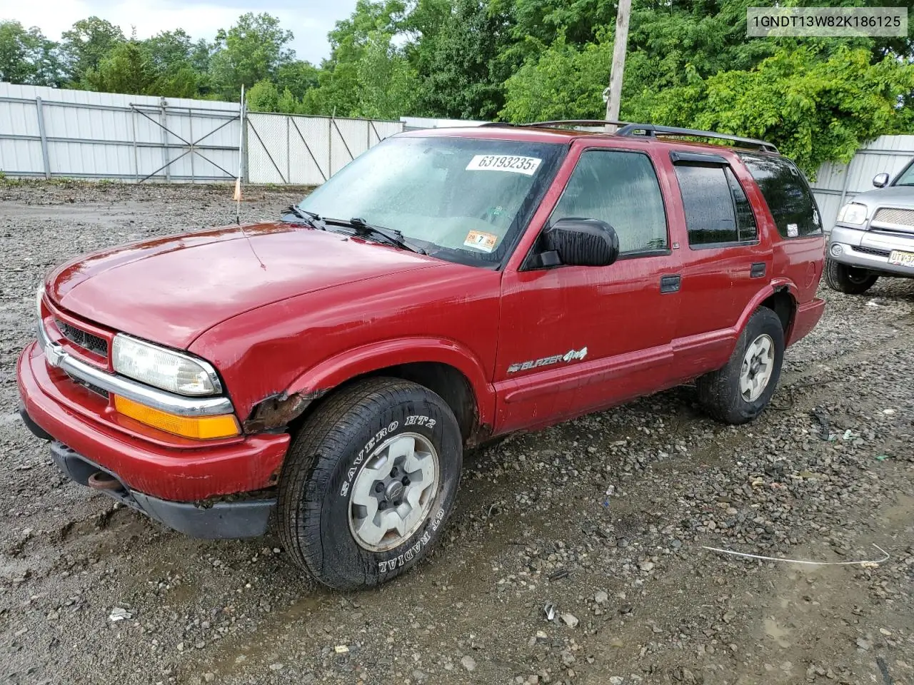 2002 Chevrolet Blazer VIN: 1GNDT13W82K186125 Lot: 63193235